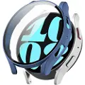 Mtp Products Samsung Galaxy Watch6 Plastikcover med Skærmbeskyttelse Hærdet Glas - 40mm - Blå