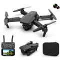 Mtp Products E88 sammenklappelig drone Luftfotos HD Quadrocopter Altitude Hold RC Aircraft med 4K Dual Cameras - sort