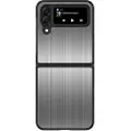 Mtp Products Samsung Galaxy Z Flip4 Hybrid Cover i Rustfrit Stål - Sort