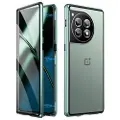 Mtp Products OnePlus 12 Magnetisk Cover med Hærdet Glas - Mørkegrøn