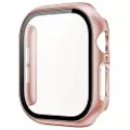 Mtp Products Apple Watch Series 11/10 Plastikcover med Skærmbeskyttelse Hærdet Glas - 46mm - Rødguld