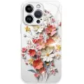 Mtp Products iPhone 15 Pro Max Hybrid Cover med blomsterbuket - hvid