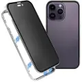 Mtp Products iPhone 16 Pro Max Magnetisk Cover med Hærdet Glas - Privatliv - Sølv
