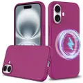 Mtp Products iPhone 16 Liquid Silikone Cover - MagSafe Kompatibel - Lilla