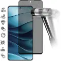 Mtp Products Xiaomi Redmi Note 14 4G/5G Privacy Full Cover Skærmbeskyttelse Hærdet Glas - Sort Kant