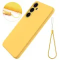Mtp Products Samsung Galaxy S24+ Liquid Silikone Cover med Strop - Gul