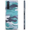 Mtp Products Sony Xperia 5 II TPU Cover - Blå Camouflage