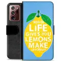 Mtp Products Samsung Galaxy Note20 Ultra Premium Flip Cover med Pung - Citroner