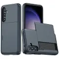 Mtp Products Samsung Galaxy S25 Hybrid Cover med Glidende Kortslot - Mørkeblå
