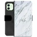 Mtp Products iPhone 12 Premium Flip Cover med Pung - Marmor