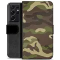Mtp Products Samsung Galaxy S21 Ultra 5G Premium Flip Cover med Pung - Camo