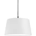 QAZQA Moderne pendellampe sort med hvid skærm 45 cm - Pendant
