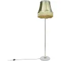 QAZQA Retro gulvlampe messing med mormorslampeskærm grøn 45 cm - Kaso