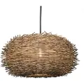 QAZQA Rustik pendellampe brun rattan - Hatch 45