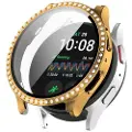 Mtp Products Samsung Galaxy Watch7 Rhinestone Dekorative Cover med Skærmbeskyttelse - 40mm - Guld