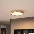 QAZQA Skandinavisk loftslampe træ 50 cm inkl. LED dæmpbar - Pecker