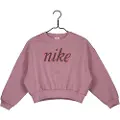 Nike Sportswear Club Fleece-sweatshirt med firkantet pasform og rund hals til piger - lilla