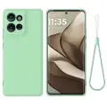 Mtp Products Motorola Moto G75 Flydende silikone cover med håndrem - grøn