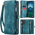 CASEME Samsung Galaxy S24 FE Caseme 008 2-i-1 Multifunktionel Pung - Blå
