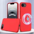 Mtp Products iPhone 16e Liquid Silikone Cover - MagSafe Kompatibel - Rød