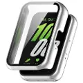 Mtp Products Samsung Galaxy Fit3 Plastikcover med Skærmbeskyttelse Hærdet Glas - Sølv
