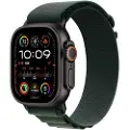 Apple Watch Ultra 2 Gps + Cellular 49mm Black Titanium Case With Dark Green Alpine Loop - Medium Sort