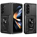 Mtp Products Samsung Galaxy Z Fold7 Roterende Ring Hybrid Cover med Kameraskjold - Sort
