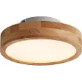 QAZQA Skandinavisk loftslampe træ 30 cm inkl. LED dæmpbar - Pecker
