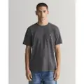 Gant Ganttil mænd. 2003184 T-shirt med mørkegråt skjold (XXS), Casual, Bomuld, Korte ærmer