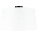 QAZQA Loftslampe mat sort med hvid skærm 45 cm - Combi