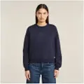 G-Star G-Startil kvinder. D26375-D991-C423 Sweatshirt Logo Crew navy (S), Casual, Bomuld, Bæredygtig, Blå