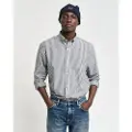 Gant Ganttil mænd. 3000130 Skjorte Regular Fit sort stribet poplinskjorte (XS), Casual, Bomuld, Klassisk, Lange ærmer