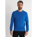 Victorio & Lucchino Victorio & Lucchino, V&Ltil mænd. 660227141 Blå labyrint-præget sweatshirt uden hætte (XL), Casual, Bomuld, Lange ærmer