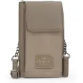 Pepe Jeans Pepe Jeansunisex. 7095344 Christine taupe skuldertaske med mobiltelefon og kortholder (OSFA), Brun, Casual, Polyester, Gråt