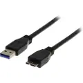 Deltaco Usb3-020s 2m. Usb A Micro-usb B Sort