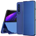 Mtp Products Luksus Series Mirror View Samsung Galaxy Z Fold3 5G Flip Cover - Blå