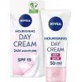 Nivea Nourishing Day Cream - Natural Almond Oil for Dry Skin SPF 15 (Tube) 50 ml