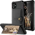 Mtp Products iPhone 12 Mini TPU Cover med Kortholder - Sort