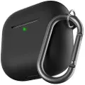 KEYBUDZ Elevate Series-cover med nøglering til Airpods 4. generation - Svart