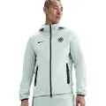Nike Inter Milan Tech Windrunner Nike Football-hættetrøje i fleece med fuld lynlås til mænd - grå