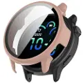 Mtp Products Garmin Vivoactive 6 Plastikcover med Skærmbeskyttelse Hærdet Glas - Pink