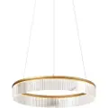 QAZQA Moderne pendellampe messing 59 cm inkl. LED 3-trins dæmpbar - Anello Chandelier