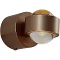 QAZQA Design væglampe mørk bronze inkl. LED IP44 - Lens