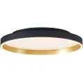 QAZQA Design loftslampe sort med guld 60 cm inkl. LED 3-trins kontakt - Ingo