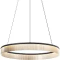 QAZQA Moderne pendellampe sort 78 cm inkl. LED 3-trins dæmpbar - Anello Chandelier