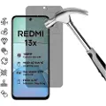 Mtp Products Xiaomi Redmi 13x Privacy Skærmbeskyttelse Hærdet Glas - 9H