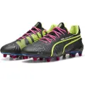 Puma KING ULTIMATE x KIDSUPER FG/AG Football Boots Unisex, Shoes, Black/Electric Lime/Strongray, 44