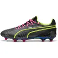 Puma KING ULTIMATE x KIDSUPER FG/AG Football Boots Unisex, Shoes, Black/Electric Lime/Strongray, 46