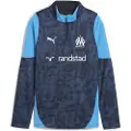 Puma Olympique de Marseille Training Quarter-Zip Top Youth, Clothing, Navy/Azure, 11-12Y
