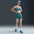 Nike x NorBlack NorWhite Dri-FIT-cykelshorts med høj talje og print til kvinder (13 cm) - grøn